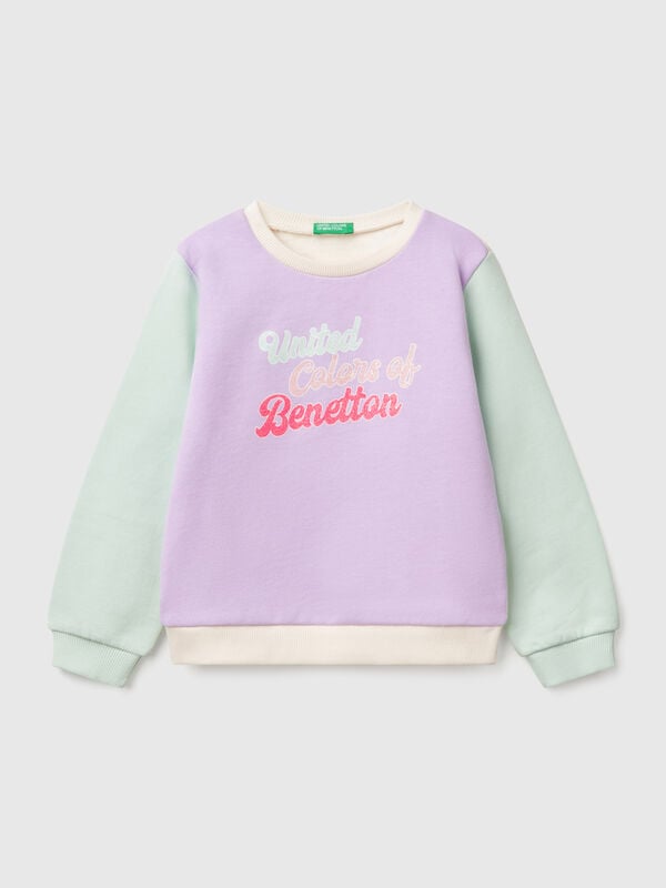 Sweat em algodão com estampa glitter Menina