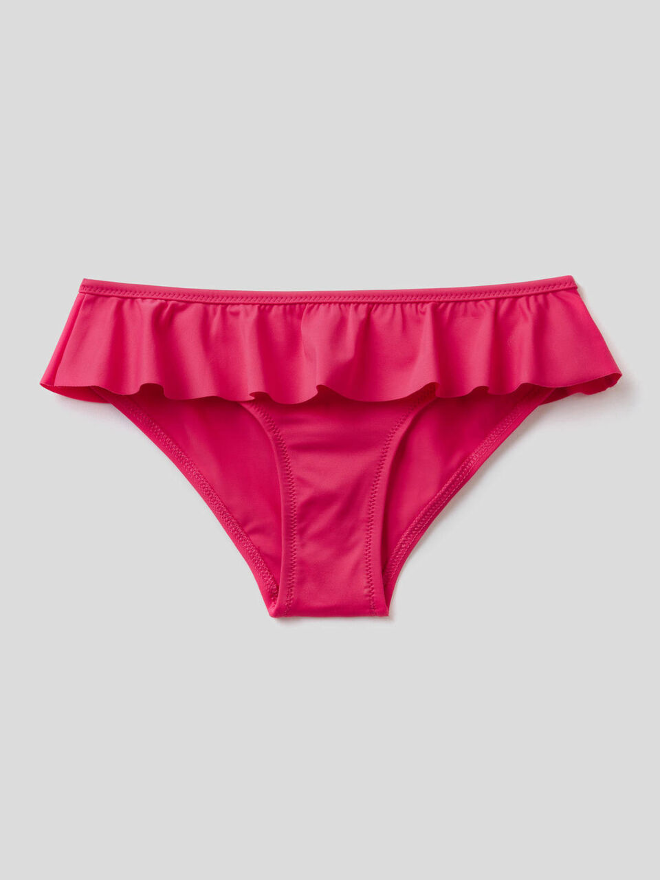 Cueca de biquíni em ECONYL® com folho image number 1