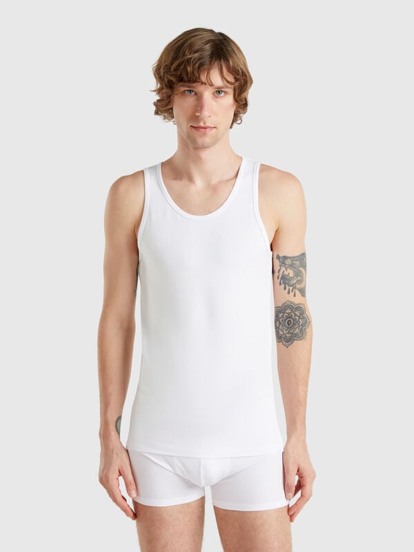 Top em algodão stretch Homem