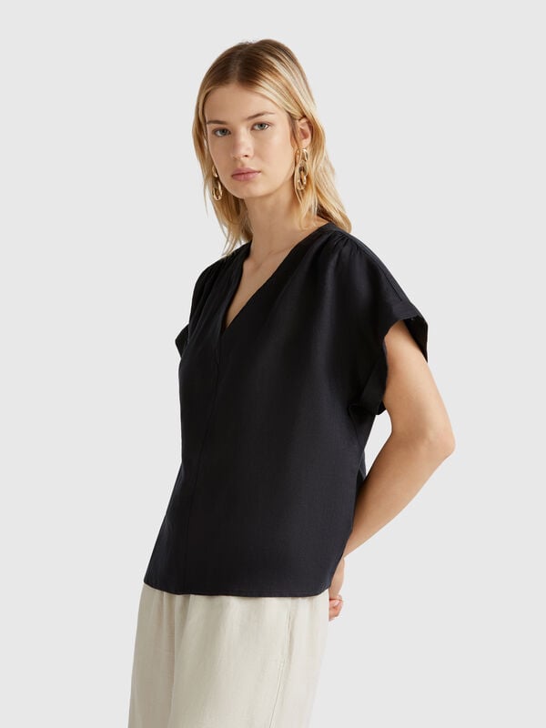 Blusa de linho puro Mulher