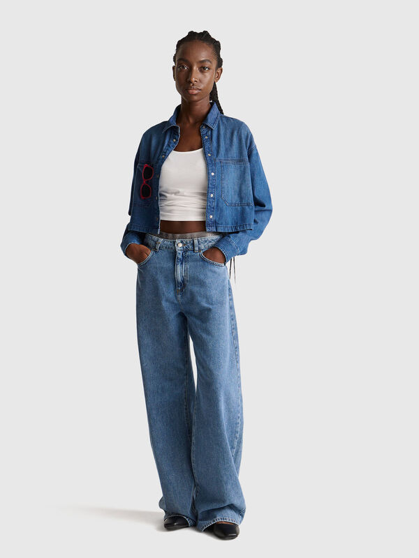 Jeans wide fit Mulher