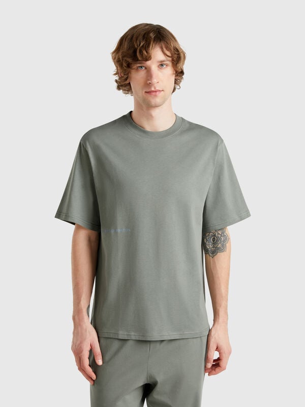 T-shirt com estampa logótipo Homem