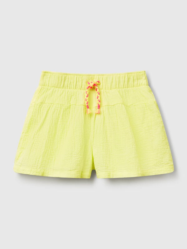 Shorts leves com cordão de ajuste Menina