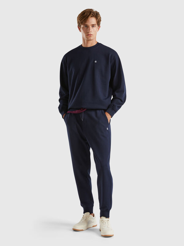 Joggers em felpo de algodão orgânico Homem