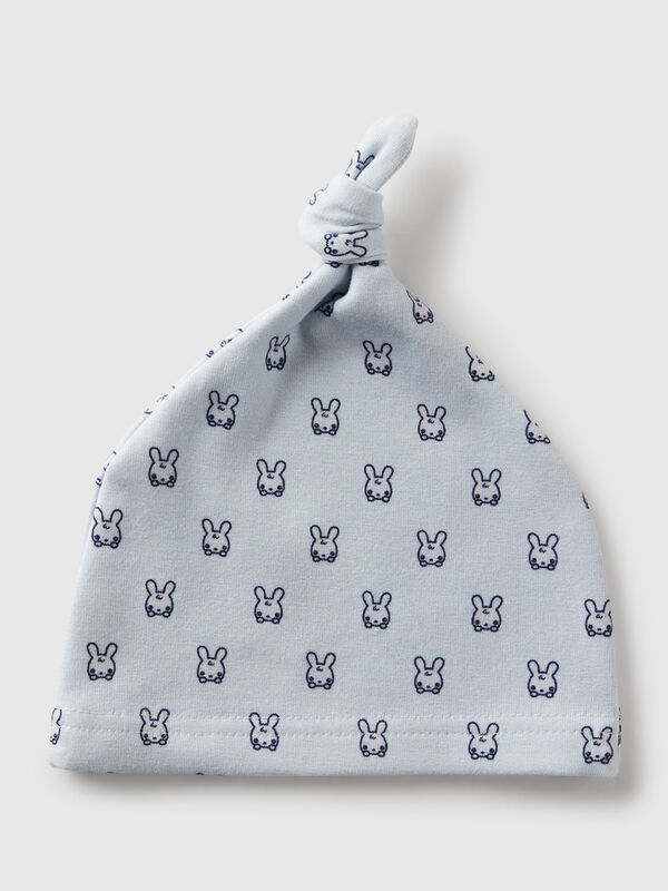Chapéu estampado com nó Recém-nascido
