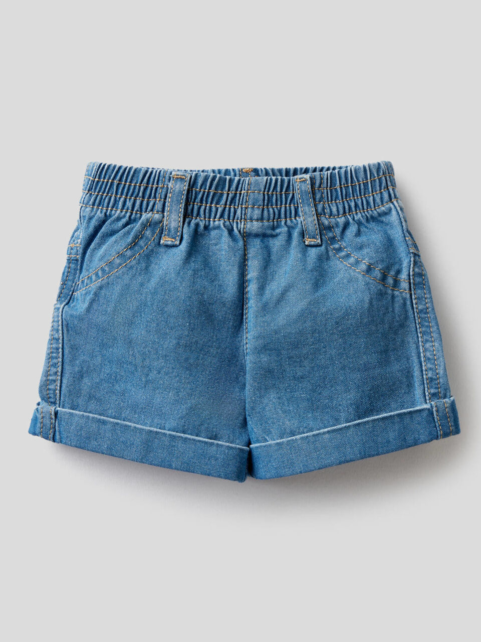 Calções em denim 100% algodão image number 1