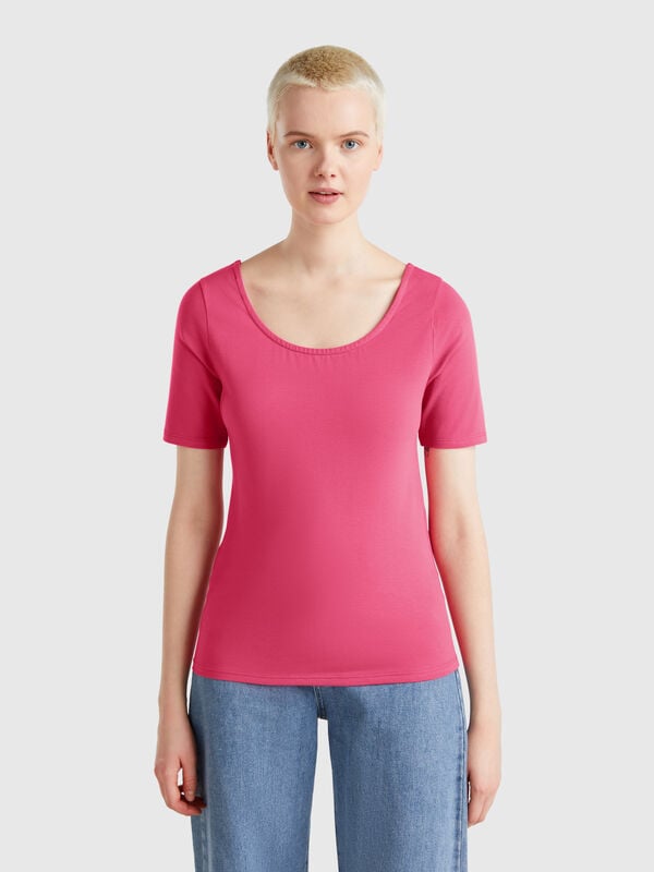 Camiseta slim fit reversível Mulher