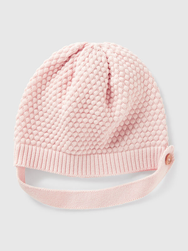 Gorro trabalhado 100% algodão Recém-nascido