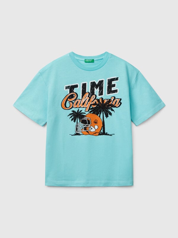 T-shirt de manga curta em algodão  Menino
