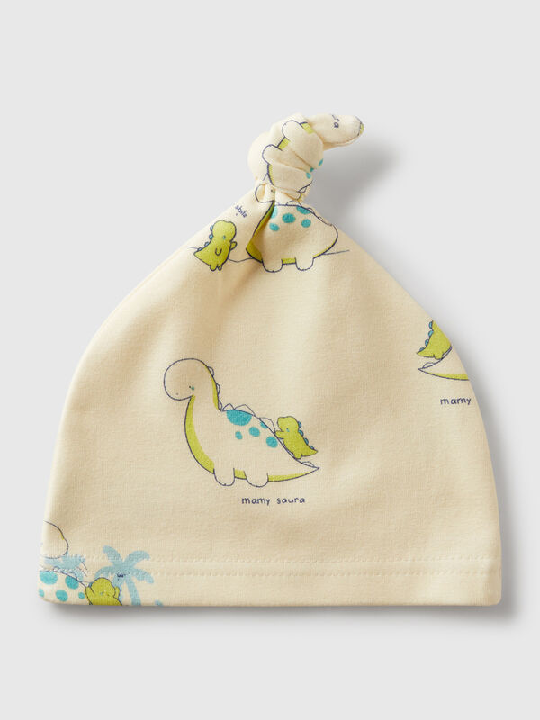Chapéu estampado com nó Recém-nascido