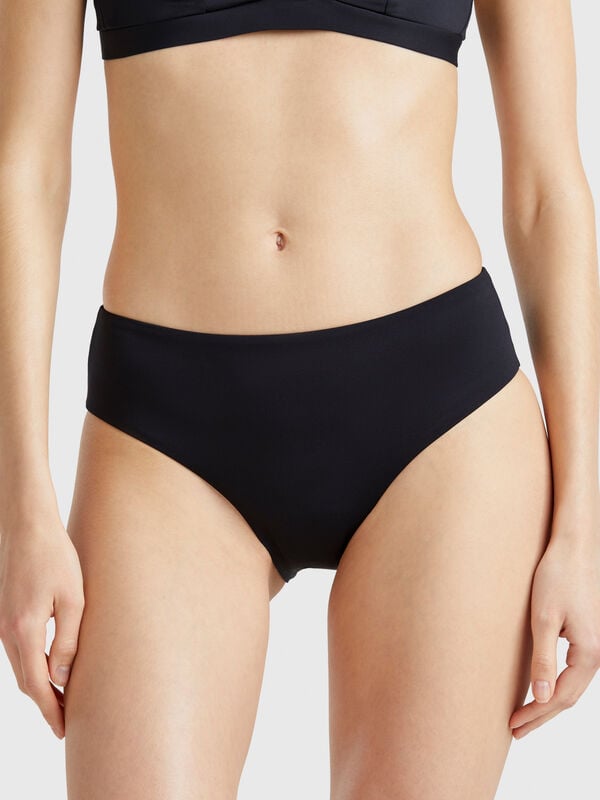 Slip de banho de lateral alta em ECONYL® Mulher