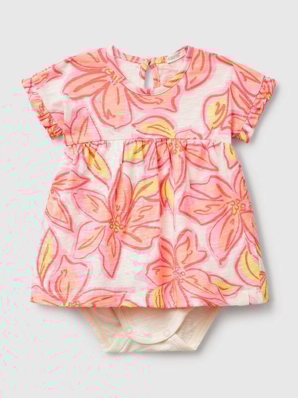Vestido com estampado floral Recém-nascido