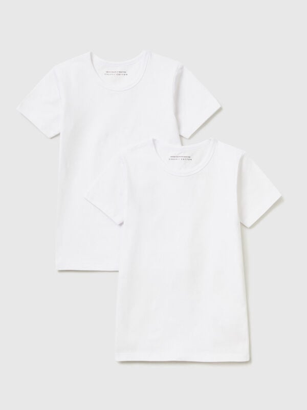 Duas t-shirts em algodão orgânico stretch Menino