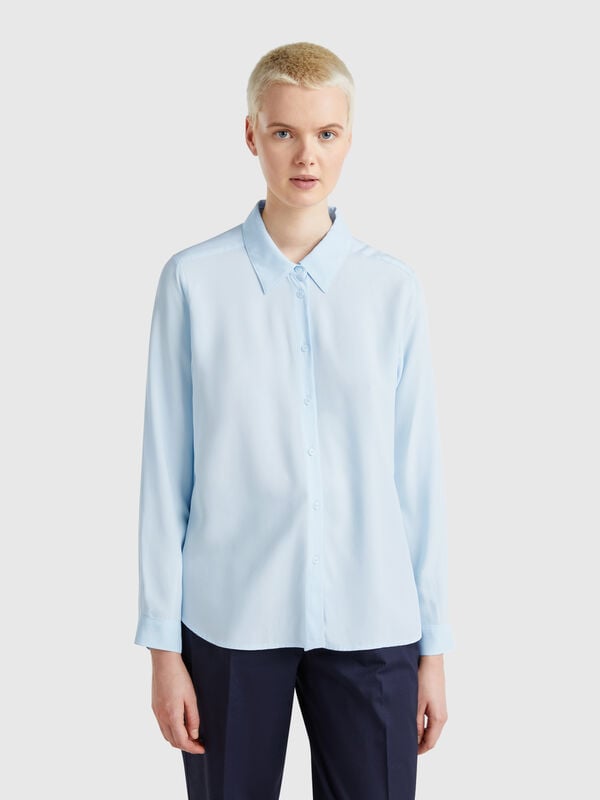 Camisa regular fit em viscose Mulher