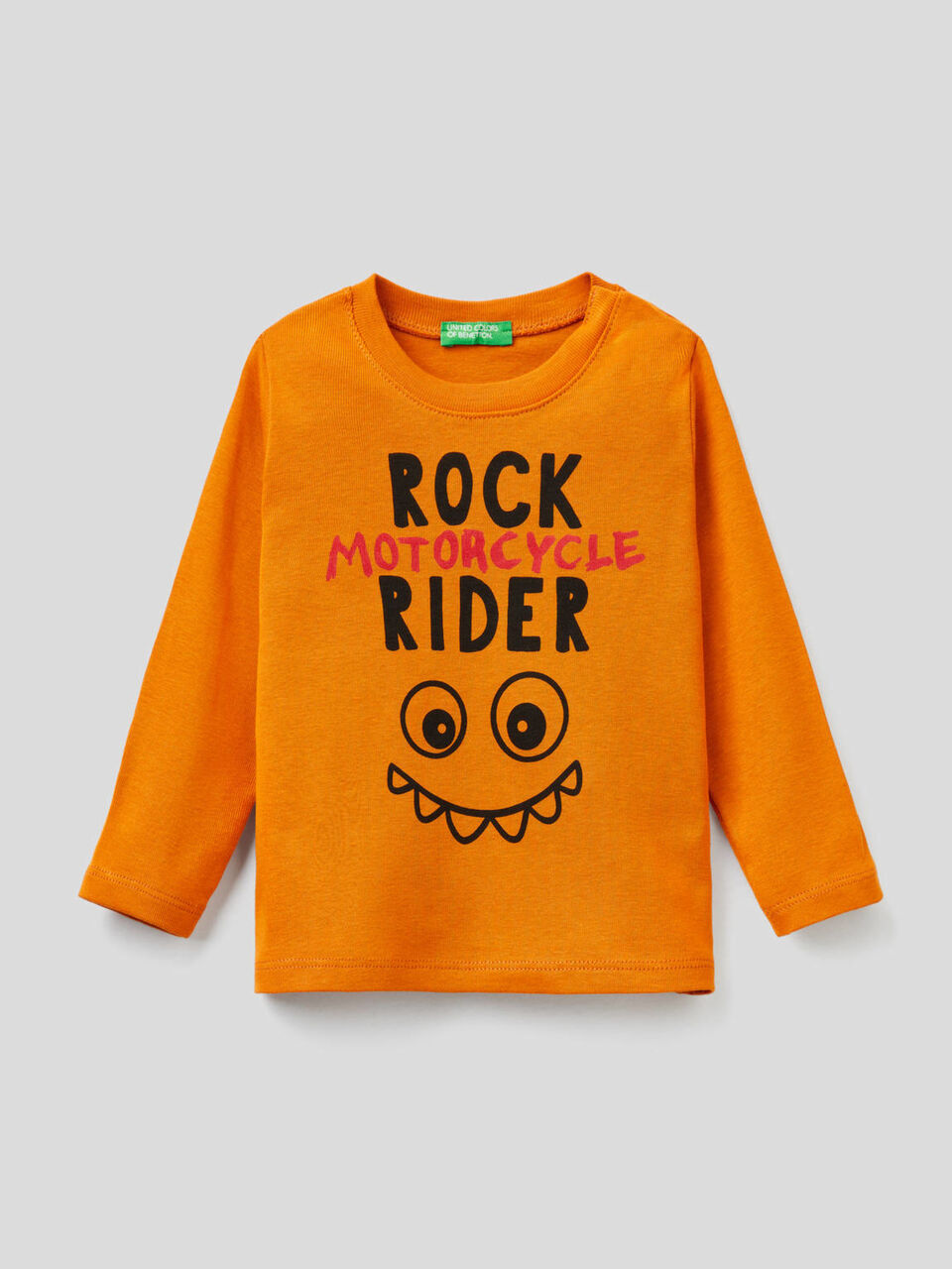 T-shirt de manga comprida com estampa slogan image number 1