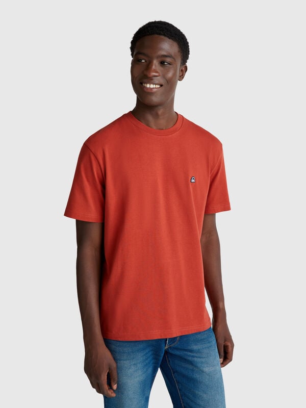 T-shirt básica de algodão  Homem