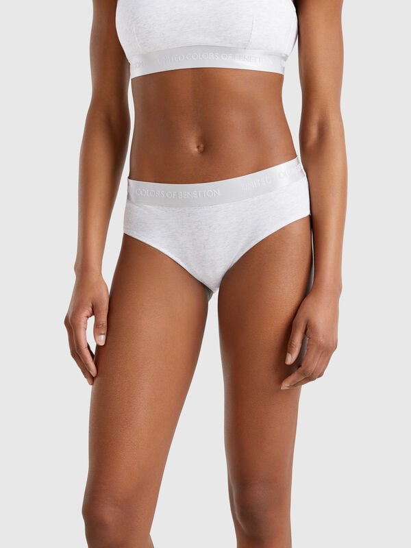 Slip de lateral alta em algodão stretch Mulher
