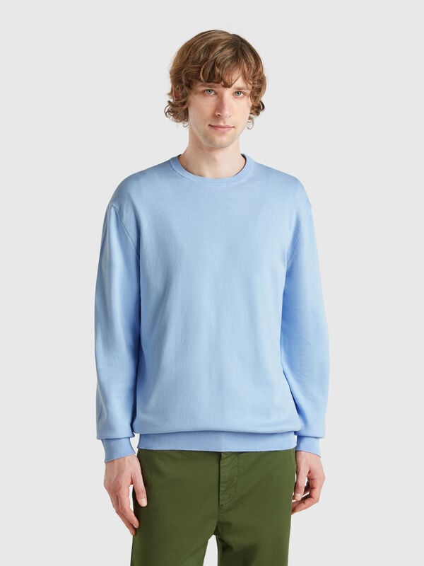 Camisola de gola redonda 100% algodão Homem