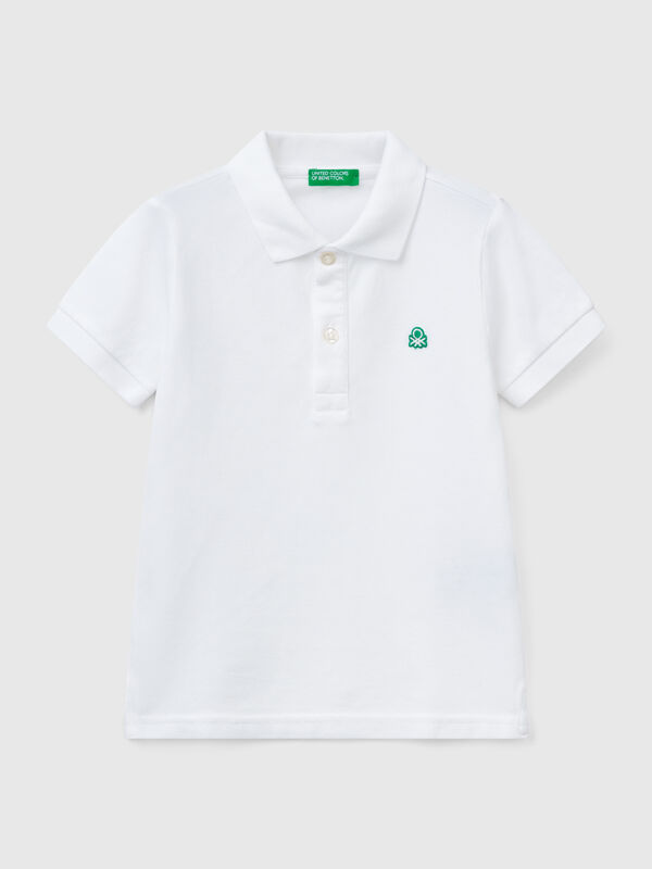 Polo de manga curta em algodão puro Menino