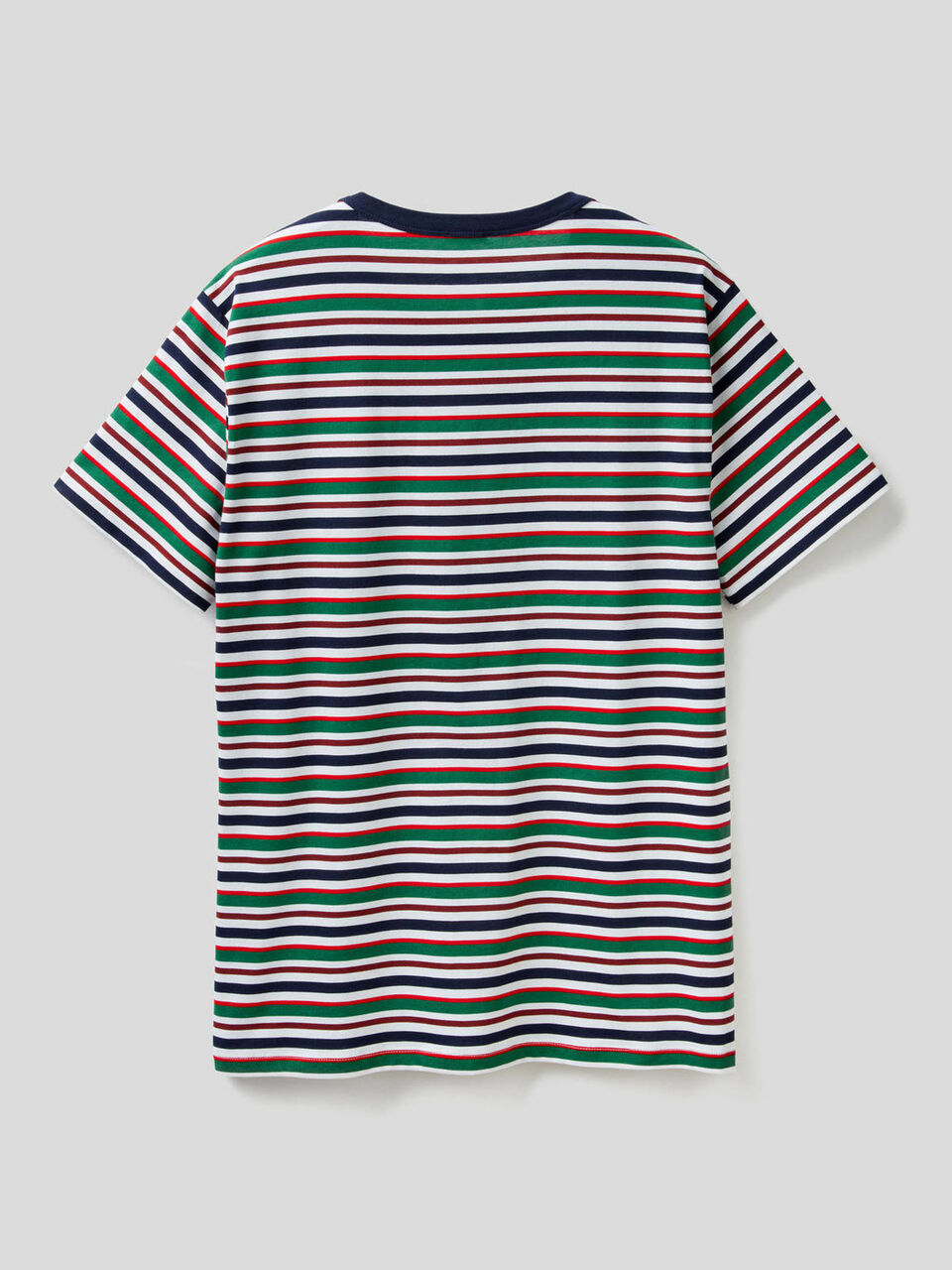 T-shirt às riscas em algodão puro image number 2