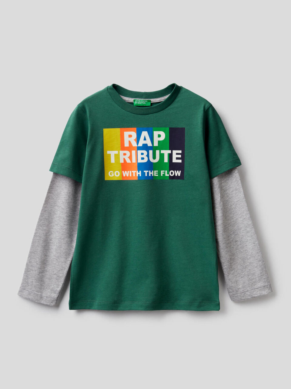 T-shirt com manga dupla image number 1