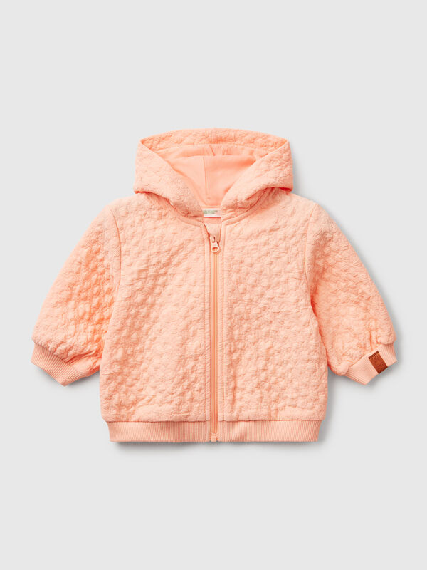 Moletom jacquard com zíper Recém-nascido