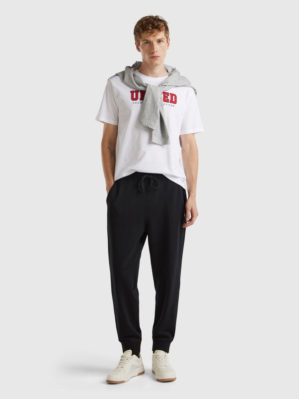 Joggers em felpo de algodão orgânico Homem