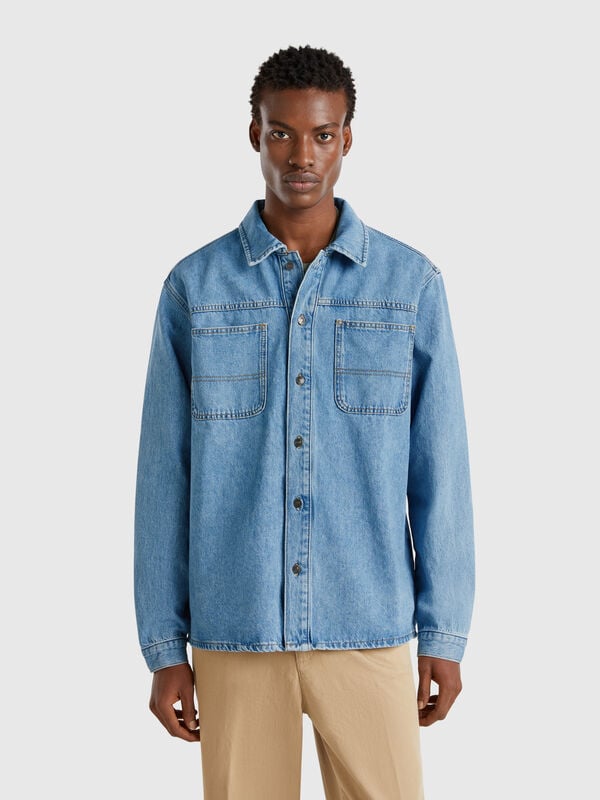 Overshirt de jeans Homem