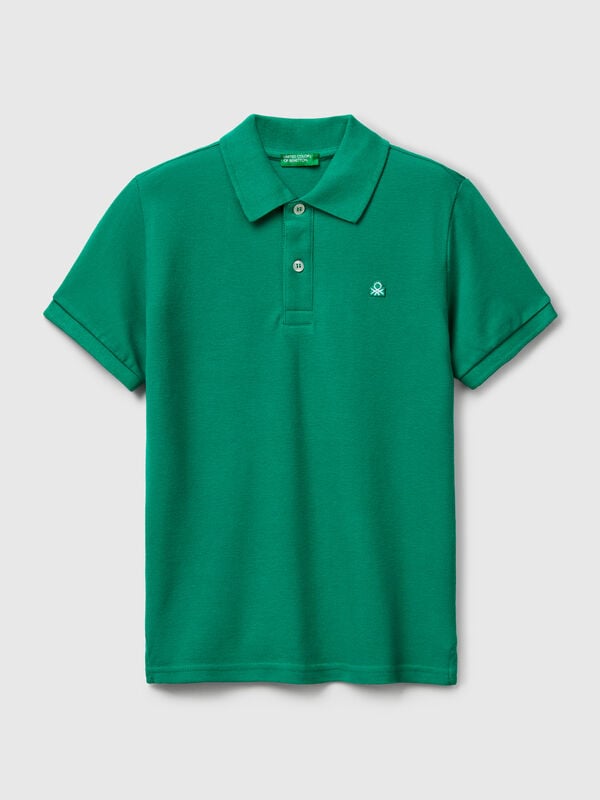 Polo slim fit em algodão puro Menino