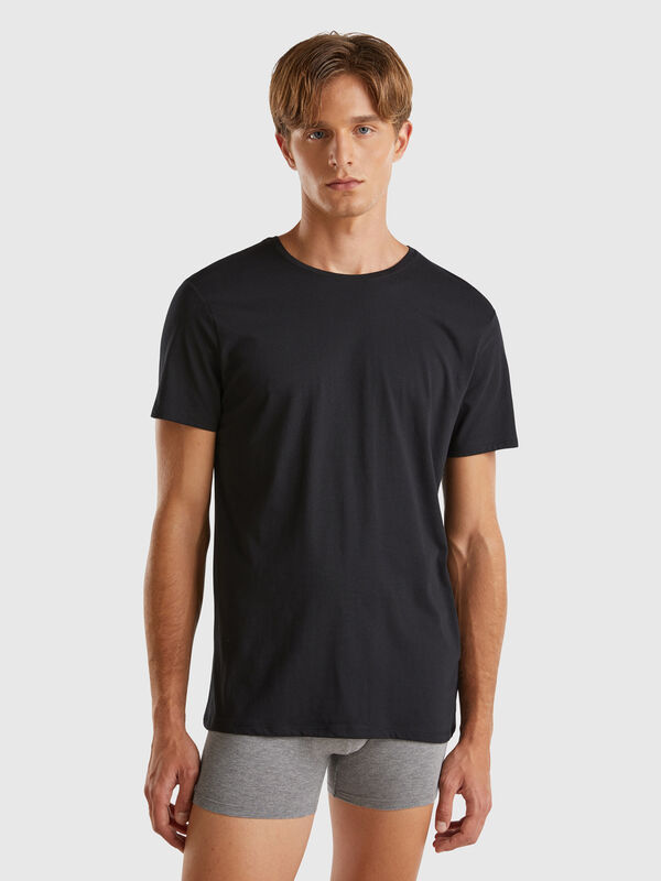 T-shirt em algodão de fibra longa Homem