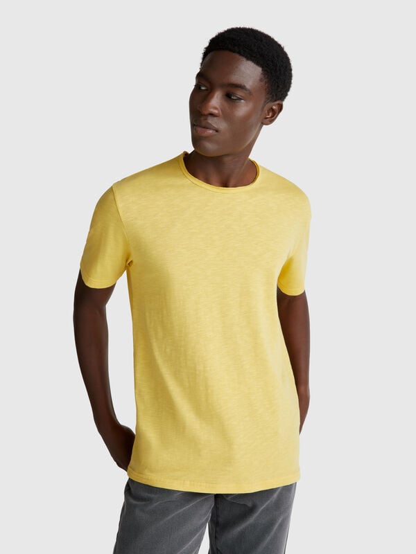 T-shirt em algodão flamé Homem