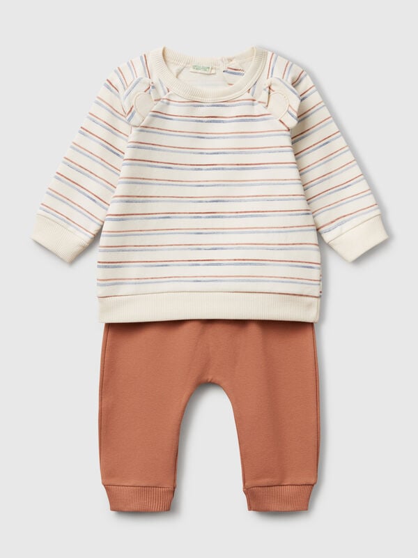 Conjunto em felpo stretch Recém-nascido