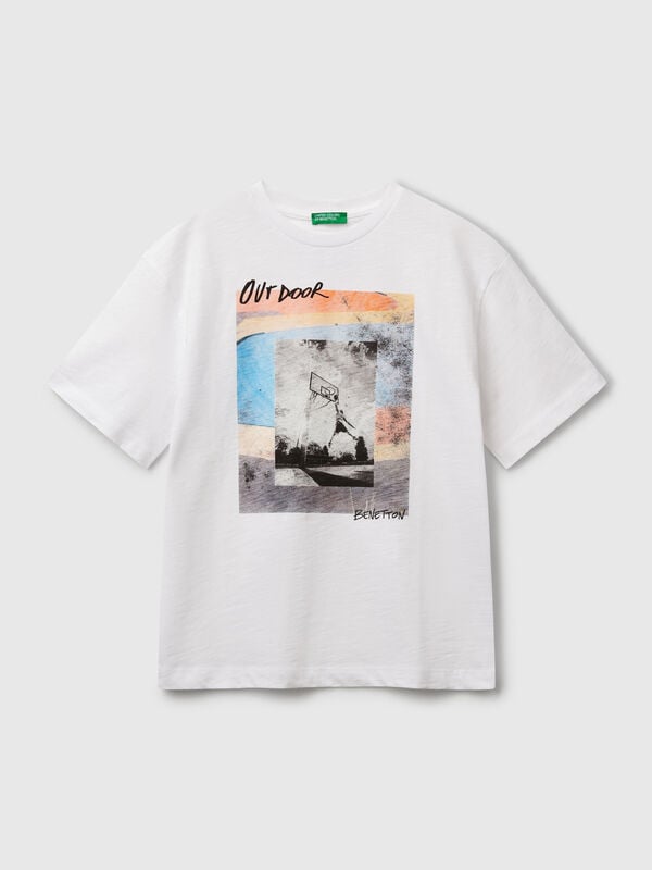 T-shirt com estampado fotográfico Menino