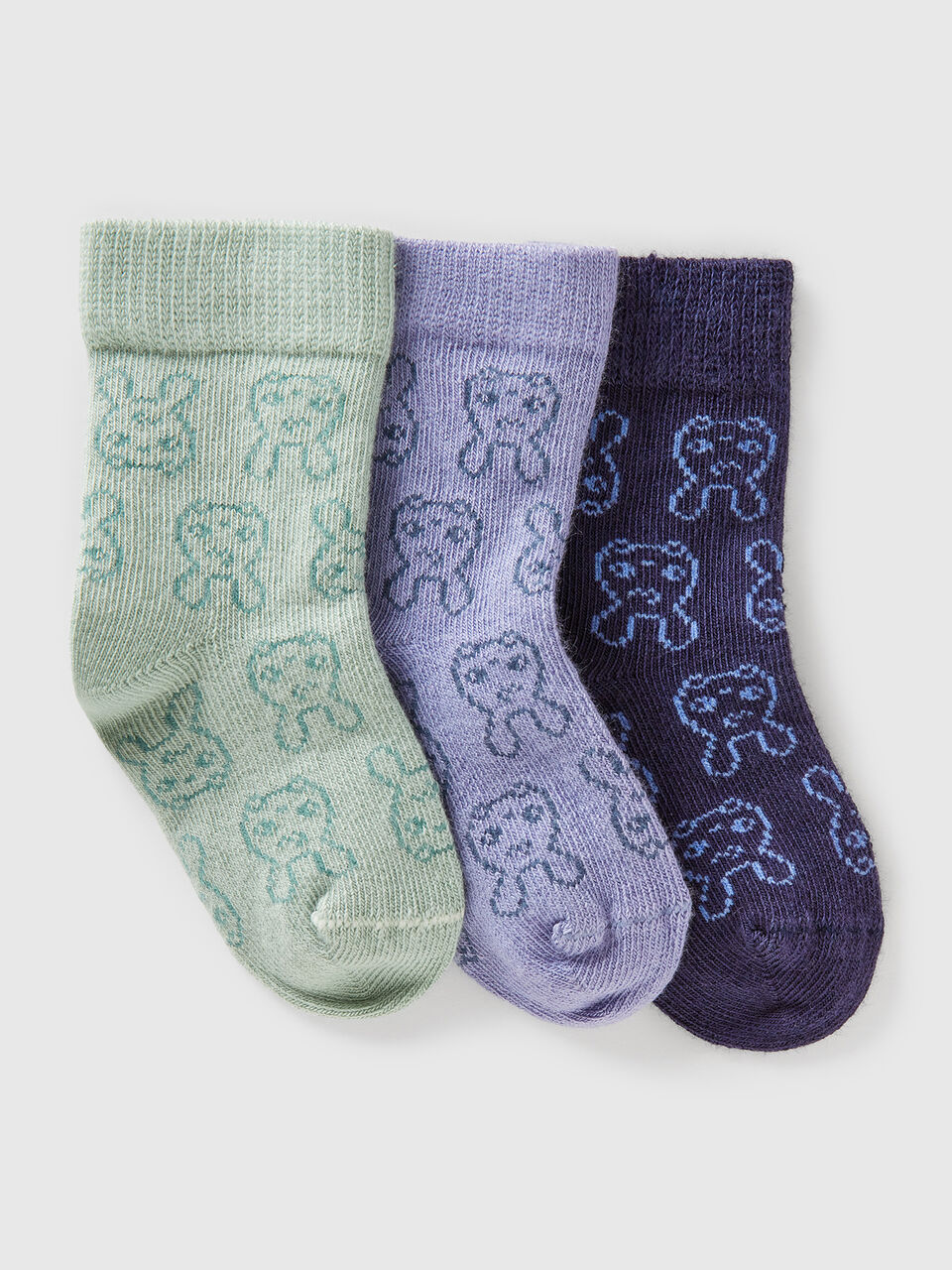 KNITTED SOCKS 3 PAIR Recém-nascido image number 1