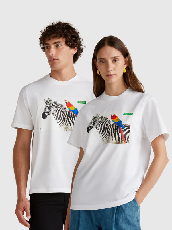 T-shirt com estampado fotográfico Oliviero Toscani
