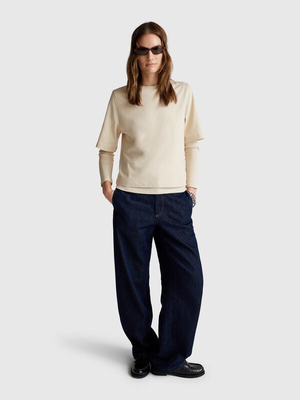 T-shirt boxy fit 100% algodão Mulher