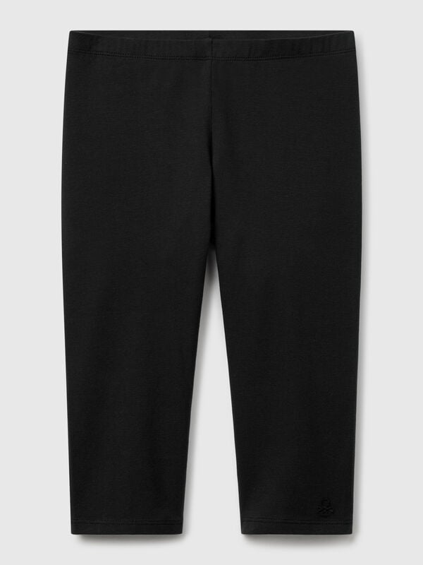 Leggings pelo joelho em algodão stretch Menina