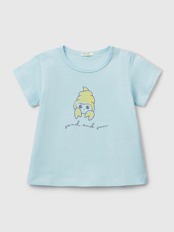 T-shirt de manga curta com estampa Recém-nascido