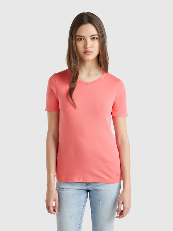 T-shirt em algodão de fibra longa Mulher