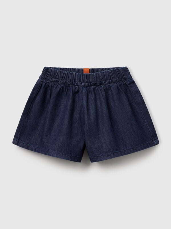 Saia-calça em chambray Recém-nascido