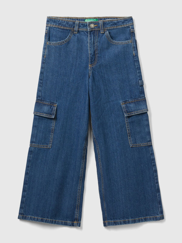 Jeans cargo wide fit Menina