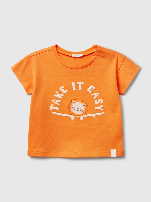 T-shirt com estampado estival  Recém-nascido