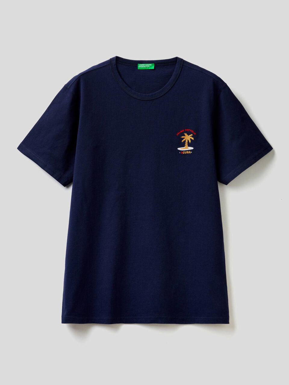 T-shirt em algodão puro com bordados image number 1