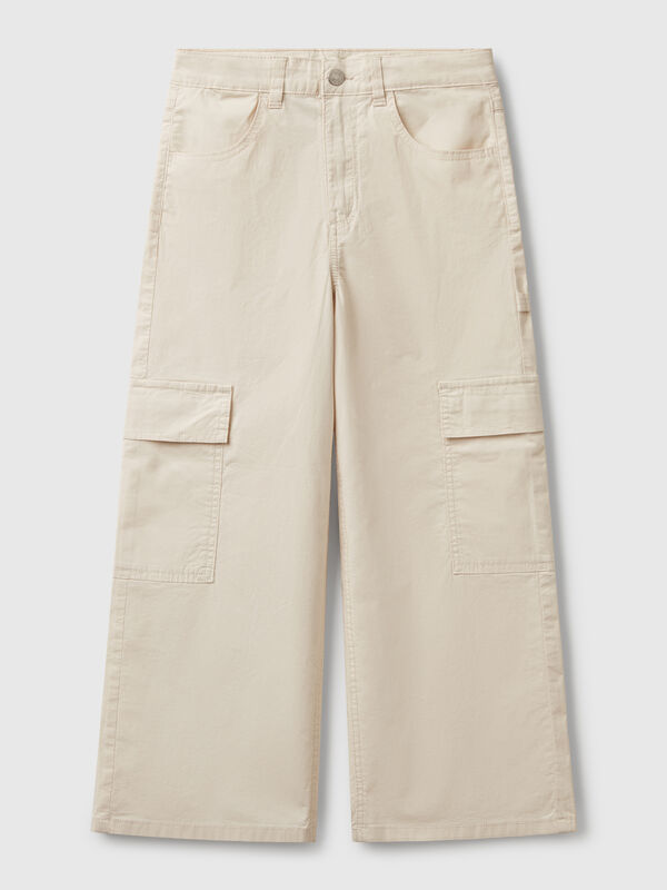 Calças cargo wide fit Menina