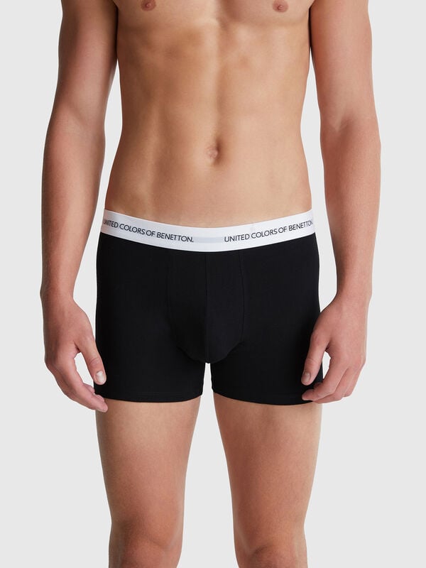 Boxers em algodão stretch Homem