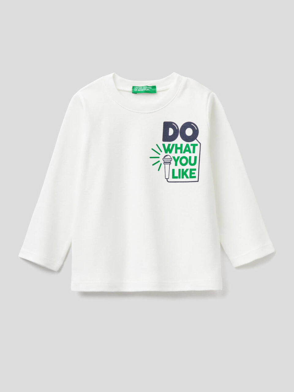 T-shirt de manga comprida com estampa slogan image number 1