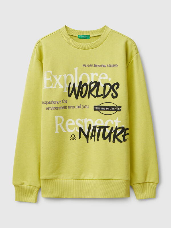 Sweat com estampa slogan Menino