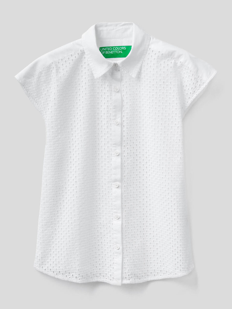 Camisa em tecido bordado inglês de 100% algodão image number 1