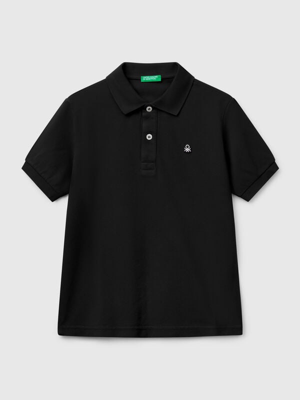 Polo slim fit em puro algodão Menino