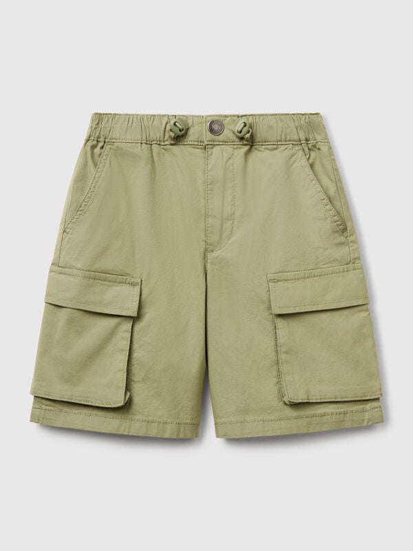 Shorts parachute em algodão stretch Menino